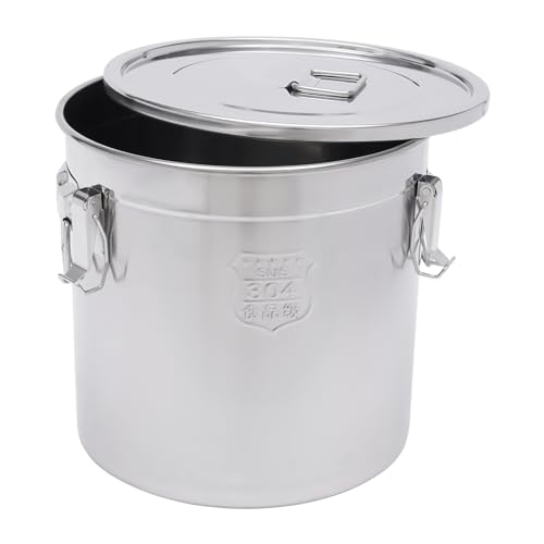 DYNAMI 8.7Gal 304 Stainless Steel Bucket Milk Can with Airtight Lid