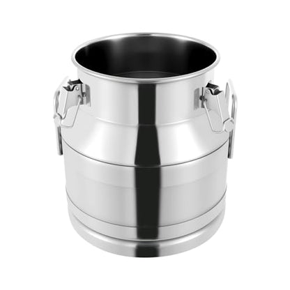 1 mm Thickened Stainless Steel Milk Can Large Liquid Container Storage,Stainless Steel Milk Bucket With Sealing Lid and Carry Handle,for Wine, Oil Storage Transport (20L/5.25 Gal) - size: 20L/5.25 Gal