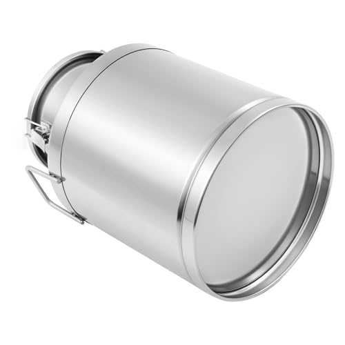 1MM Thickened Stainless Steel Milk Can Large Liquid Container Storage,Stainless Steel Milk Bucket with Sealing Lid and Carry Handle,for Wine, Oil Storage Transport (50L/13.2Gal) - size: 50L/13.2Gal
