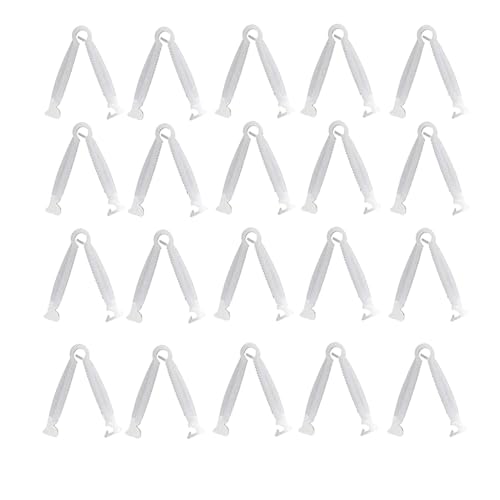 20Pcs White Umbilical Clamps Disposable Umbilical Cord Clamps Puppy Small Animal Birth Puppy Clamp Tool Pet Supplies