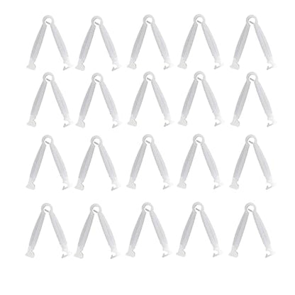 20Pcs White Umbilical Clamps Disposable Umbilical Cord Clamps Puppy Small Animal Birth Puppy Clamp Tool Pet Supplies