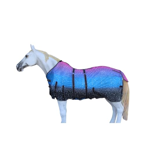 60" Horse Mesh Lightweight Breathable Summer Spring Sheet Bellyband 73437 - color: Galaxy, size: 60 inches