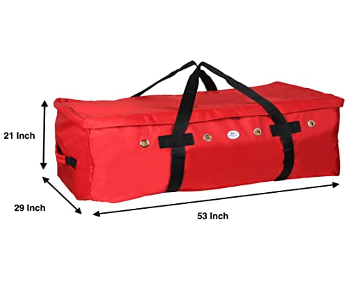 Majestic Ally 1200 D Nylon Fabric Large 44” x 20” x 16” and Extra Large 52" x 27" x21" Heavy-Duty Hay Bale Storage Bag (Red, X-Large) - color: Red, size: Extra Large