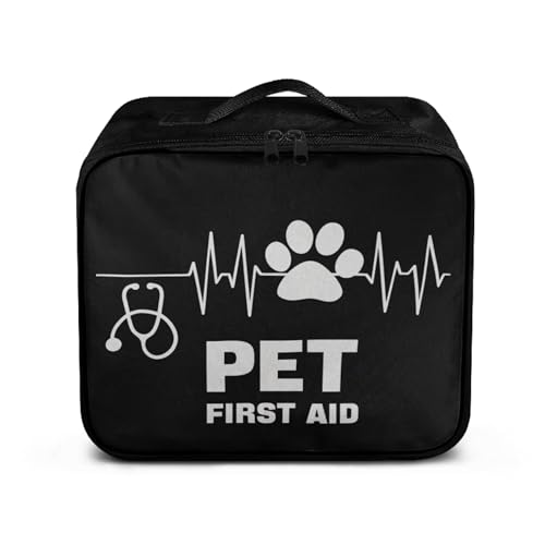 Pet First Aid Bag Empty Travel Rescue Pouch Medical Bags First Responder Storage Compact Medicine Bag for Car Home Office Kitchen Outdoor - color: Pet