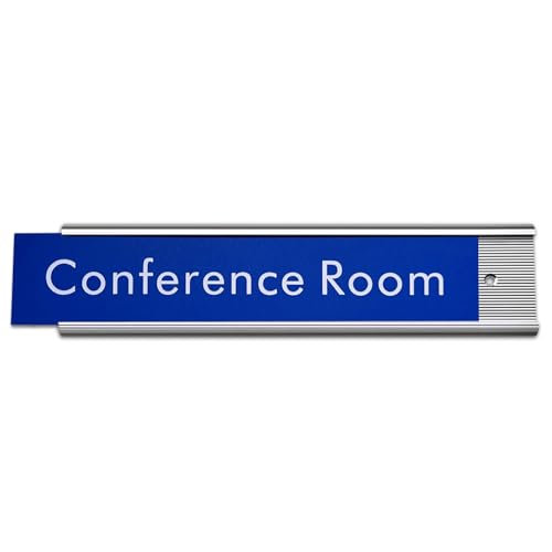SINYUDUN 10 Pack 2” x 10” Aluminum Name Plate Holders for Door or Wall - color: Silver