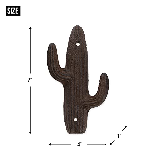DII Cast Iron Decorative Wall Hook Set, Cactus, 2 Count - size: Cactus