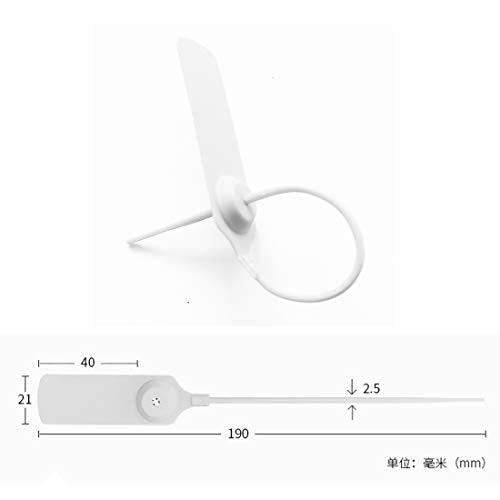 Pull-tite Plastc Security Seals Zip Ties Numbered,7.48",100pcs - color: White, size: 100pcs
