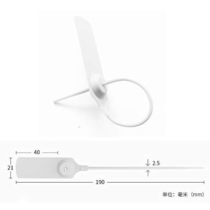 Pull-tite Plastc Security Seals Zip Ties Numbered,7.48",100pcs - color: White, size: 100pcs