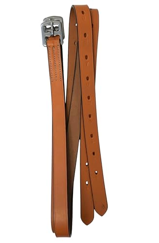 48" Long 1" Wide English Stirrup Leathers - color: Tan