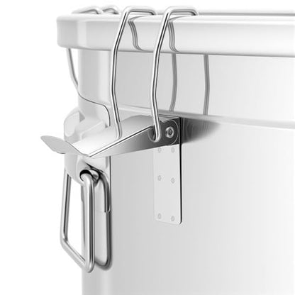 12.7Gal Stainless Steel Canister with Airtight Lid 58-73Lbs Flour Storage Containers for Kitchen Metal Rice Bucket Coffee Canister Dog Food Container Milk Can w/Handles&Sealing Buckles (48L) - color: 48L