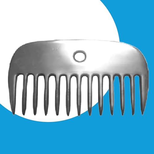 4 Mane & Tail Comb for Horses – Heavy-Duty, Ergonomic Design for Gentle Detangling and Grooming – Ideal for Equine Hair Care and Maintenance - size: Large Gap 4"