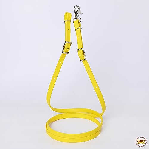 HILASON Western Horse Biothane Leather Rein, Full Size - color: Yellow