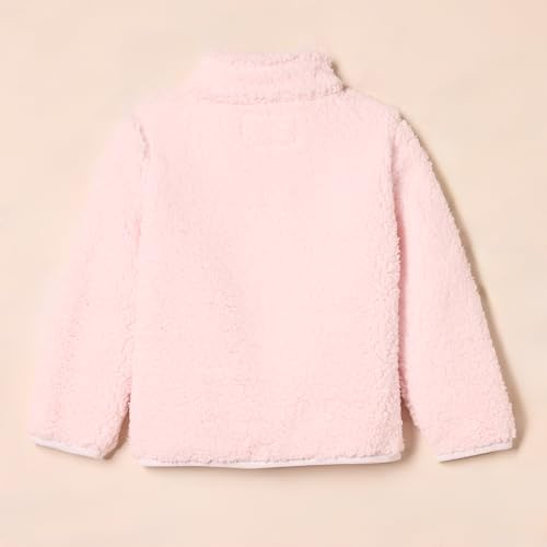 Amazon Essentials Girls' Faux Sherpa Fleece Full-Zip Jacket, Lined - color: Light Pink, size: X-Small