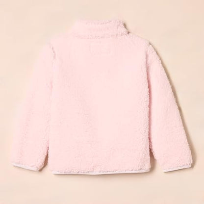 Amazon Essentials Girls' Faux Sherpa Fleece Full-Zip Jacket, Lined - color: Light Pink, size: X-Small