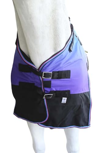 Challenger 1200D Turnout Waterproof Rain Horse Sheet Light Winter Blanket 394B - color: Ocean Ombre, size: 60 inches