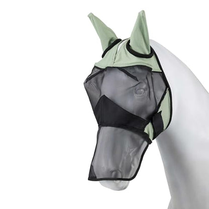 HORZE Cooling Long Nose Fly Mask - Celadon Green - L - color: Celadon Green, size: L