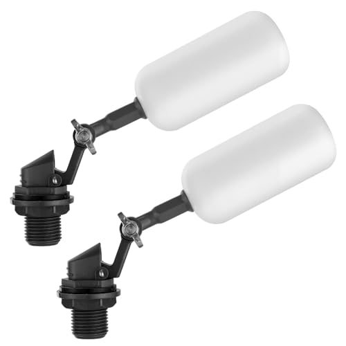 2 Pack Water Float Valve 1/2 inch, 1/2" Brass Float Ball Valve with Adjustable Arm, Automatic Fill and Control Water Level for Fountains Pool Aquariums Water Trough Water Tank Ponds (A-1/2 Inch) - color: A-1/2 Inch