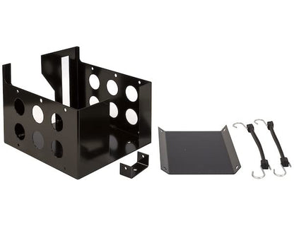 Buyers Products LT15 Black Multi-Rack Organizer For Landscape Trailers | Rubber Strap Rack Keeps Trimmers, Chainsaws, Blowers, And Lawn Tools Securely Stored On Open Or Enclosed Landscape Trailers