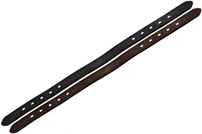 Tahoe Tack Double Stitched Leather Breakaway Halter Replacement Crown – Your Choice of 21" or 25" Length - color: Black, size: 25"