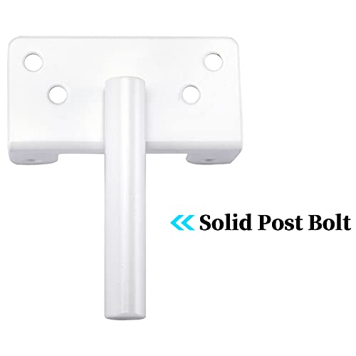 Heavy Duty Gate Latch, Post Mount Automatic Self-Closing Door Latch,for Wooden/Vinyl Fence, Pool,Garden Outdoor, W/Mounting Screws (White) - color: White