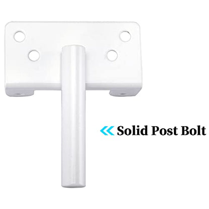 Heavy Duty Gate Latch, Post Mount Automatic Self-Closing Door Latch,for Wooden/Vinyl Fence, Pool,Garden Outdoor, W/Mounting Screws (White) - color: White