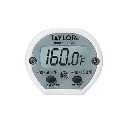 Taylor Instant Read Digital Meat Thermometer for Grill, BBQ & Kitchen, NSF Approved, Fast Internal Temperature Readings, F/C Switchable Display, Battery Included, Pocket Sleeve Clip, White - style: Fast Reading Pocket Thermometer