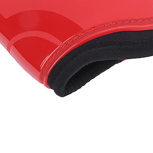 Horse Tendon Boots for Riding and Jumping, PU Shell Protectors with Elastic Neoprene, Nylon Fastener, Red Front and Hind Boots to Prevent Leg Injuries - size: A pair of hind legs