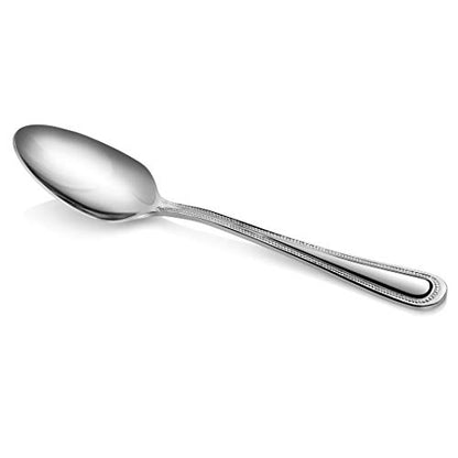 New Star Foodservice Bead Pattern 18/0 Stainless Steel Teaspoon, 6.3-Inch, Set of 12, Commercial Grade (Pack of 3) - size: Teaspoon (6.3-Inch) (Pack of 3)