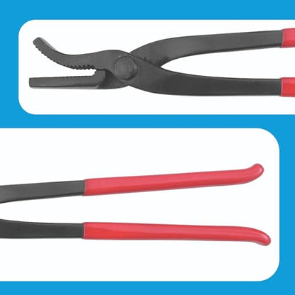 13" Black Jaw Clincher with Vinyl Handle, Professional Farrier Hoof & Horseshoe Nail Clincher Tool, Durable Horse Hoof Care & Horseshoeing Tool - style: Jaw Clincher Vinyl Coated 13"
