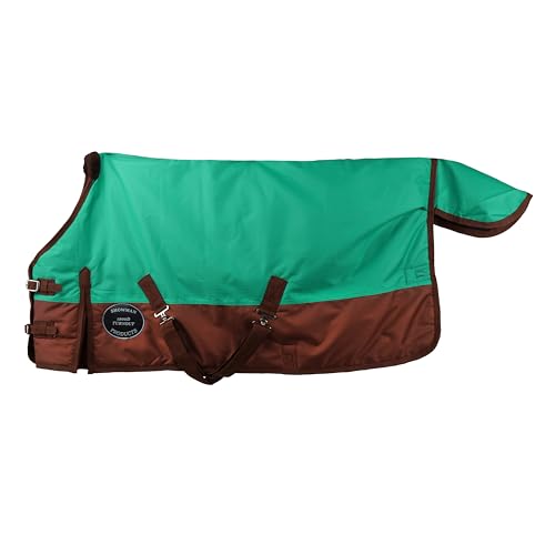 Showman Adjustable 48"-54" Pony/Yearling 1200 Denier Turnout Blanket - color: Teal