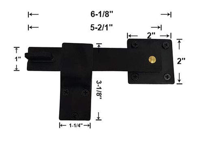 QCAA Heavy Duty Bar Door Farm Gate Latch, 5.5", Stainless Steel, Matte Black, 2 Pack - size: 2 Pack