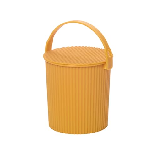 Hachiman Micro Bucket, 0.18 Gallon Heavy Duty Bucket with Lid & Handle | Hands-Free Filling, Easy to Stack and Store, Indoor Outdoor Use, Mustard - color: Mustard, size: Micro