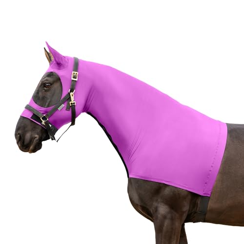 Resistance Horse Hood Slinky Lycra Zippered Mane Braid Shoulder Guard - Horse Sleazy Slickers Care Sheet