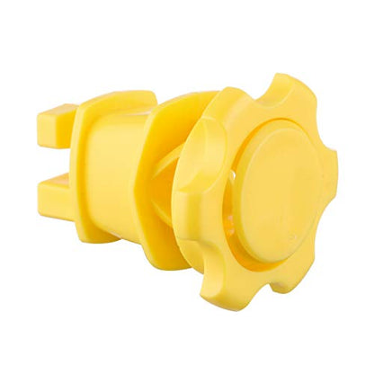 25-Pack Screw-Tight Electric Fence Round Post Insulator, Yellow - color: Yellow