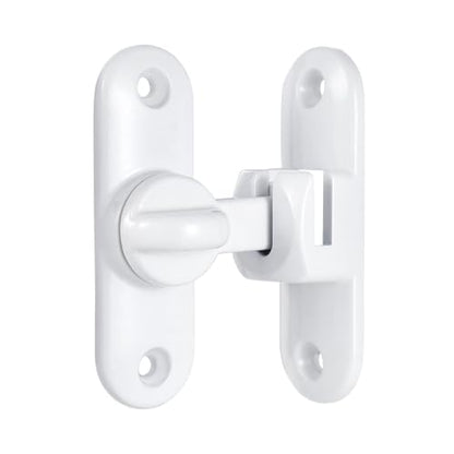 White 90/180 Degree Barn Door Latches,Flip Gate Lock - color: White
