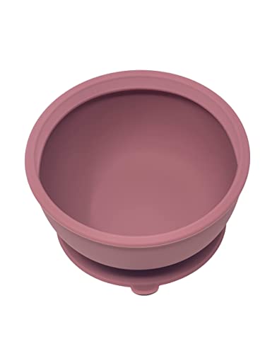 | Silicone Assist Plate and Assist Bowl Combo Pack for Toddler and Baby | Baby-Led Feeding (Dusty Rose) - color: Dusty Rose