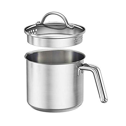 1.5 Quart Stainless Steel Saucepan With Pour Spout, Saucepan With Lid, Mini Milk Pan With Spout - Perfect For Boiling Milk, Sauce, Gravies, Pasta, Noodles - size: 1.5 Quarts