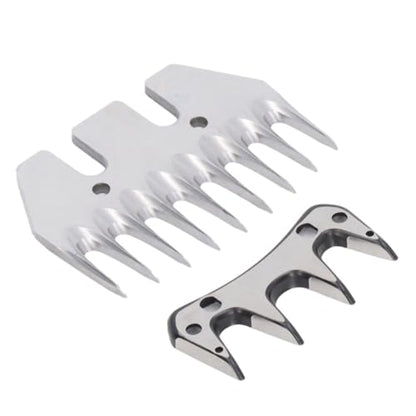 2 Pack 9-Tooth Electric Sheep Shears Replacement Blades, Straight High Carbon Steel Shear Blades for Thick Wool, Compatible with Most Electric Shears, Durable Design