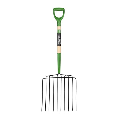 Truper TruTough Ensilage Fork, Manure/Bedding Fork, 10 Tines, 30-Inch Wood Handle with Poly D-Handle (Model BPJ-10/30330) - size: 30-Inch, style: Tru Tough - Manure/Bedding Fork 10-Tine