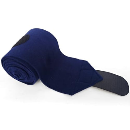 Horse Polo Leg Wraps Soft Fleece Wraps Equestrian Leg Bandage 4-Pack (Full(10ft), Navy) - color: Navy, size: Full(10ft)