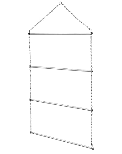 QWORK Horse Blanket Rack - 23.6 x 45.3 in, 2 Pack Heavy Duty Stainless Steel 4-Rail Hanging Storage for Blankets/Towels/Pads/Saddle, Rust-Resistant Organizer for Equestrian Gear