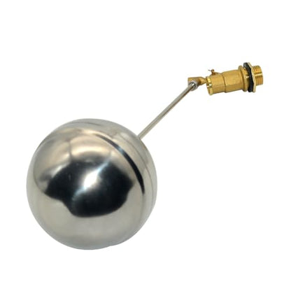 VARMHUS 304 Stainless Steel Male Thread Float Ball Valve, Brass Automatic Water Level Control for Stock Tank, Pool, and Water Tank Applications (1/2inch) - size: 1/2inch