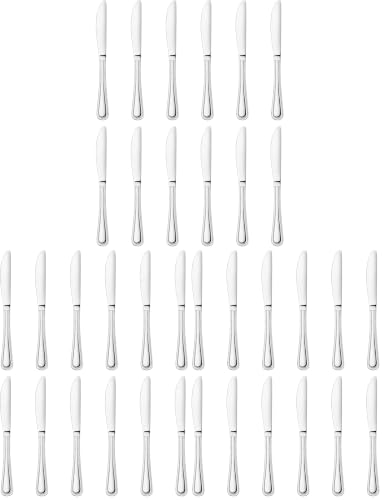 New Star Foodservice Bead Pattern Stainless Steel Dinner Knife, 8.5-Inch, Set of 12, Commercial Grade (Pack of 3) - size: 7.9" (Pack of 3)