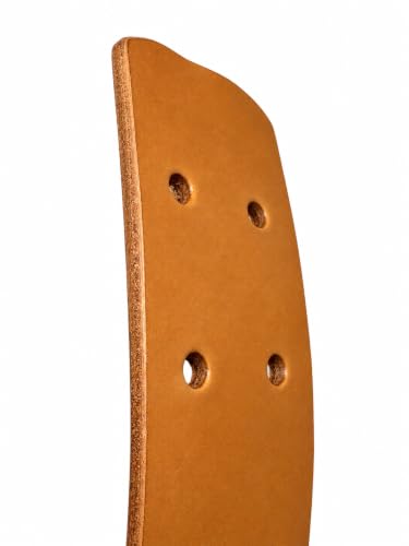 CHALLENGER Natural Tan Horizontal Western Saddle Stirrup Leathers Pre-Punched Replacement Pair 3" Wide 52SL02-3
