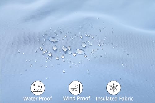 MOERDENG Women's Ski Jacket Waterproof Warm Winter Coat - color: Denim Blue, size: Small