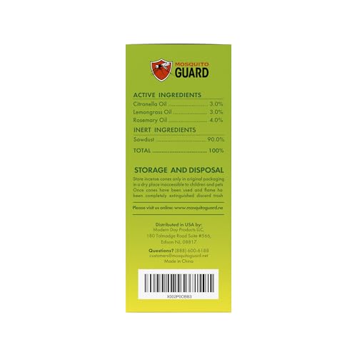 Mosquito Guard 45pcs Mosquito Repellent Incense Cone with 2 Ceramic Dishes - Mosquito Repellent for Patio – No Deet Plant Based Mosquito Repellent Outdoor