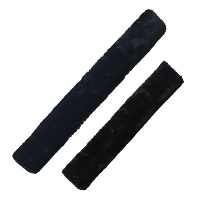 Soft Fleece Halter Covers for Horses BN Series (2-Piece, Black) - color: Black