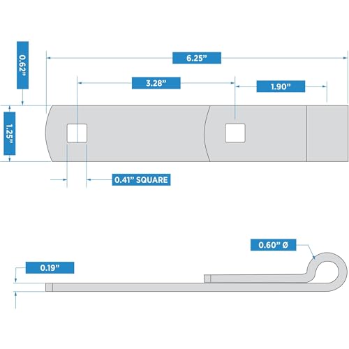 National Hardware N131-060 294BC Hinge Strap Zinc Plated, 6" x 1/2" - size: 6 Inch