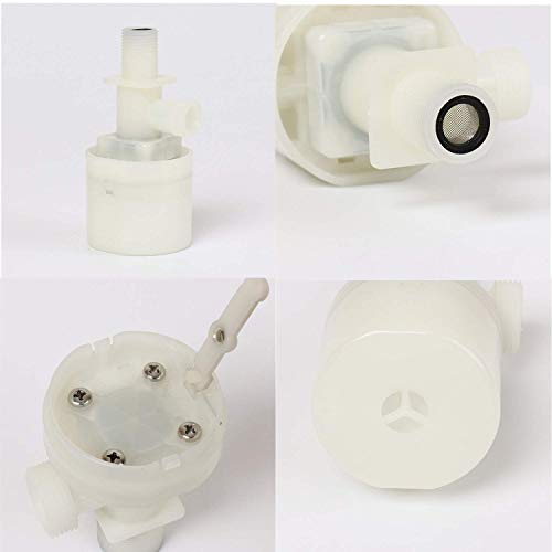 Water Float Valve, Water Level Control Water Tank Traditional Float Valve Upgrade 2 PCS（1/2" to 1/4", up inlet） - color: up inlet, size: 1/2" to 1/4"