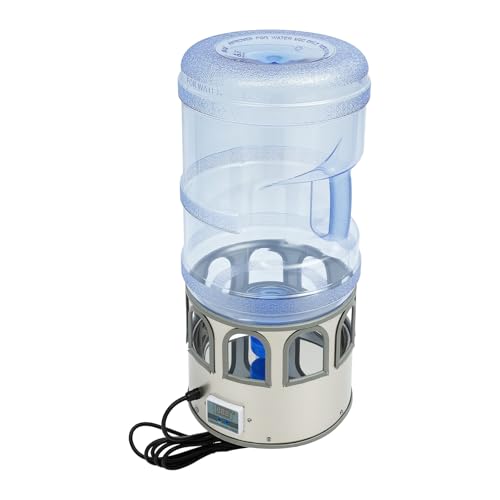 Poultry Chicken Water Heater, 80W Heated Chicken Waterer 5 Gallon with 32 °F-122°F Temperature Adjustable, 9 Drinking Windows & LED Display Screen, Poultry Water Deicer for Winter